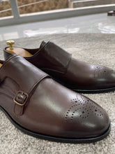 Load image into Gallery viewer, Reese Special Edition Double Buckled Classic Brown Shoes
