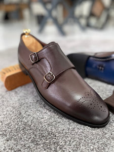 Reese Special Edition Double Buckled Classic Brown Shoes