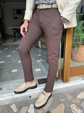 Load image into Gallery viewer, Lars Slim Fit Brown Trousers
