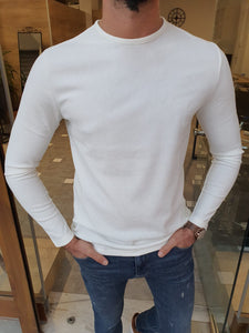 Blake SLim Fit White Sweater