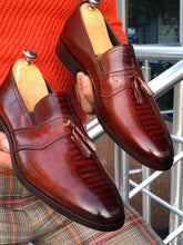 Load image into Gallery viewer, Special Edition Sardinelli Tasseled Tan Leather Detailed Shoes
