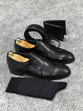 Load image into Gallery viewer, Louis Special Edition Neolite Sole Double Monk Stap Black Shoes
