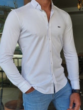 Load image into Gallery viewer, Jason Slim Fit Cotton White Button Shirt
