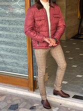 Load image into Gallery viewer, Nate Slim Fit Burgundy Quilted Coat

