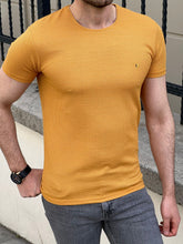Load image into Gallery viewer, Ben Slim Fit High Quality Short Sleeve Saffron Tees
