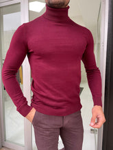 Load image into Gallery viewer, Cameron Slim Fit Clared Red Turtleneck
