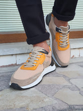 Load image into Gallery viewer, Chase Sardinelli Eva Sole Lace up Orange Leather Sneakers

