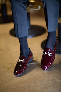 Sardinelli Buckled Burgundy Leather Shoes