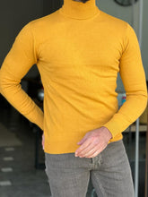 Load image into Gallery viewer, Nate Slim Fit Yellow Turtleneck
