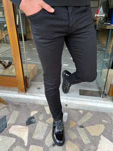 Trent Slim Fit Black Jeans