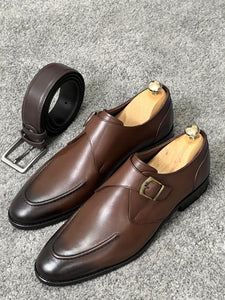 Luxe Special Edition Buckle Detailed Brown Classic Loafer