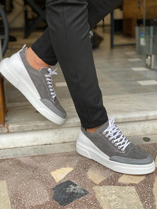Grant Special Edition Eva Sole Leather Grey Sneakers