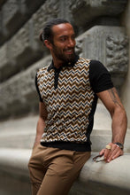 Load image into Gallery viewer, Noah Slim Fit Black Patterned Knit Tees
