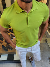 Load image into Gallery viewer, Harringate Slim Fit Lime Polo
