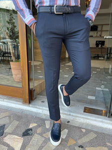 Lars Slim Fit Special Designed Dark Blue Pants