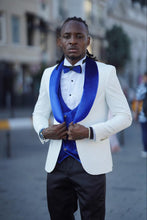 Load image into Gallery viewer, Ace Custom Slim Fit White Tuxedo
