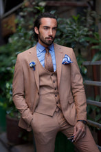 Load image into Gallery viewer, Luke Slim Fit Brown Plaid Suit
