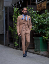 Load image into Gallery viewer, Luke Slim Fit Brown Plaid Suit

