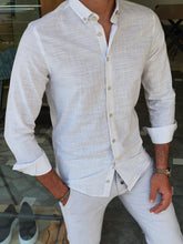 Load image into Gallery viewer, Lucas Slim Fit Striped Biege Linen Shirt
