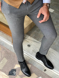 Warren Slim Fit Lycra Grey Pants