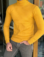 Load image into Gallery viewer, Nate Slim Fit Yellow Turtleneck
