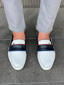 Benson Stripe Detailed Roc White Shoes