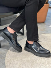 Load image into Gallery viewer, Nate Black Leather Shoes
