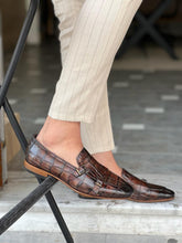 Load image into Gallery viewer, Morrison Croc Loafer with Double Buckle Details

