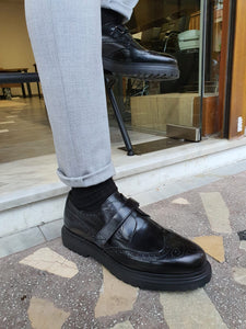 Kyle Slim Fit Special Edition Black Leather Shoes