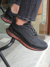 Load image into Gallery viewer, Henry Special Sole Lace Detailed Eva Sole Black Sneakers
