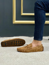 Load image into Gallery viewer, Brad New Season Rubber Sole Camel Suede Leather Loafer
