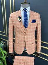 Load image into Gallery viewer, Rick Slim Fit Plaid Tile Striped Suit
