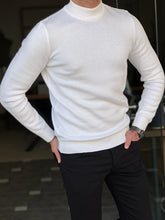 Load image into Gallery viewer, Nate Slim Fit White Turtleneck
