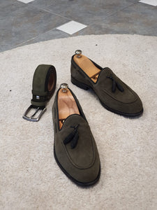 Vince Sardinelli Special Edition Khaki Suede Shoes