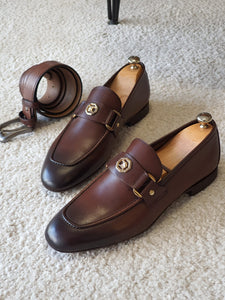 Ross Sardinelli Inject. Leather Brown Leather Shoes