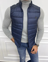 Load image into Gallery viewer, Leon Slim Fit Special Design Blue Vest
