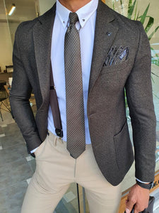 Henry Slim Fit Khaki Blazer Only