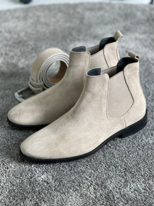 Chesterfield Special Edition Suede Leather Stone Chelsea Boots