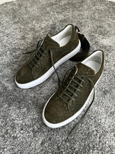 Load image into Gallery viewer, Madison Special Edition Rubber Sole Suede Leather Khaki Sneakers
