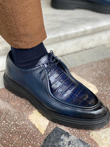 Grant Special Designed Eva Sole Croc Dark Blue Shoes