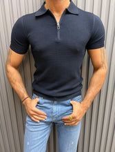 Load image into Gallery viewer, Noah Slim Fit Dark Blue Polo Tees
