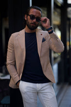 Load image into Gallery viewer, Phil Slim Fit Double Breasted Camel Blazer Only
