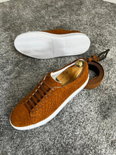 Load image into Gallery viewer, Madison Special Edition Rubber Sole Suede Leather Tan Sneakers
