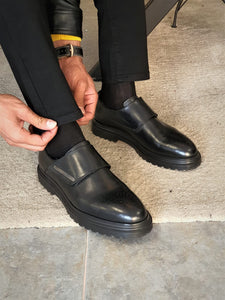 Royale Special Edition Sardinelli Leather Eva Black Shoes