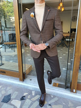 Load image into Gallery viewer, Morris Slim Fit Brown Special Edition Blazer
