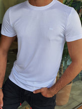 Load image into Gallery viewer, Lucas Slim Fit Lycra White Tees
