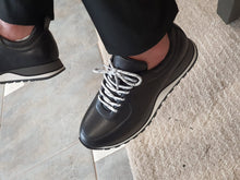 Load image into Gallery viewer, Logan Sardinelli Lace Up Black Sneakers

