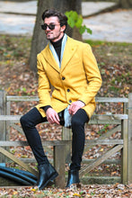 Load image into Gallery viewer, Harrison Slim Fit Yellow Woolen Coat
