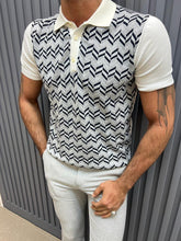 Load image into Gallery viewer, Noah Slim Fit Grey Patterned Knitted Tees
