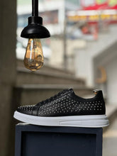 Load image into Gallery viewer, Benson Staple Detailed Eva Sole Black Sneakers
